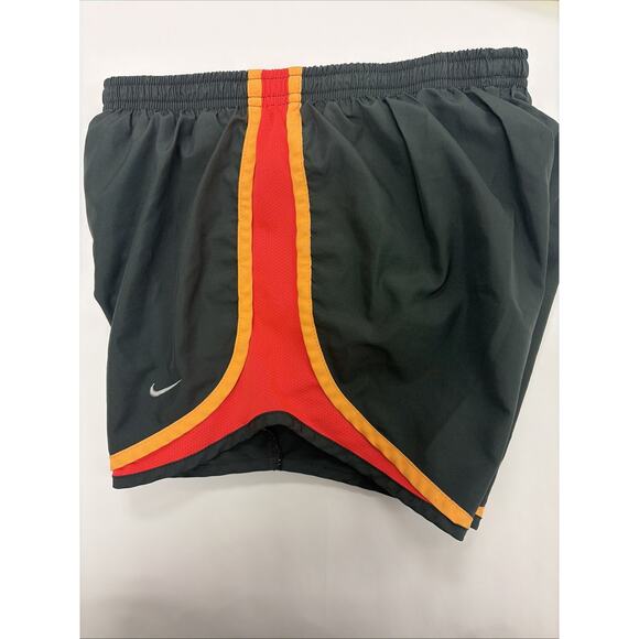 Nike Dri-Fit Tempo Running Shorts Large 12-14 Gray & Orange Trim Athletic - Picture 3 of 9